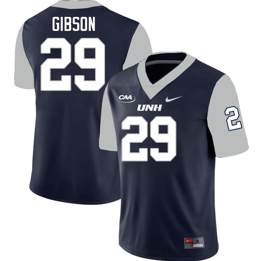 New Hampshire Wildcats #29 Denzell Gibson College Football Jerseys,Uniforms-Navy